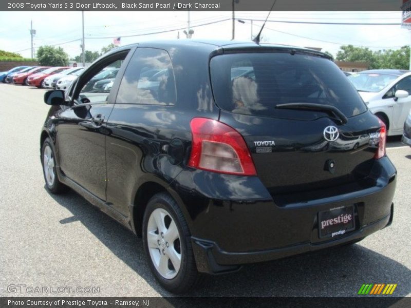Black Sand Pearl / Dark Charcoal 2008 Toyota Yaris S 3 Door Liftback