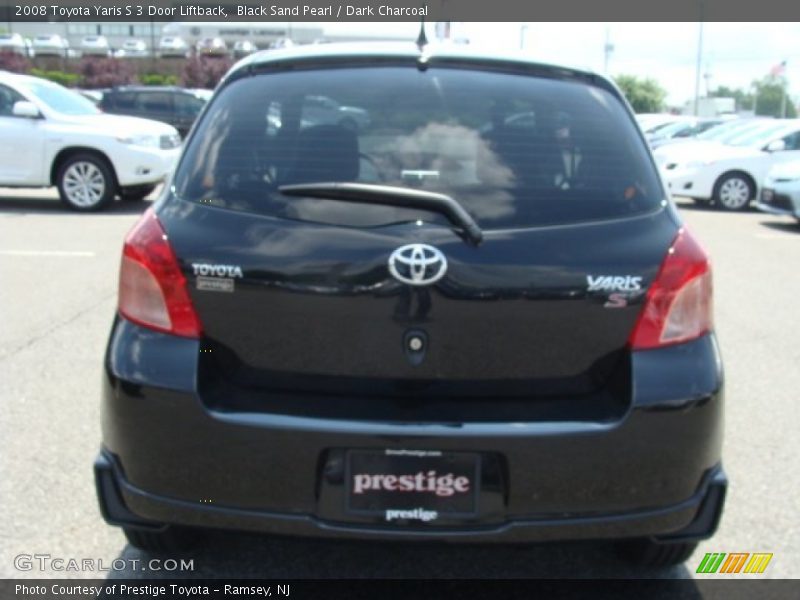 Black Sand Pearl / Dark Charcoal 2008 Toyota Yaris S 3 Door Liftback