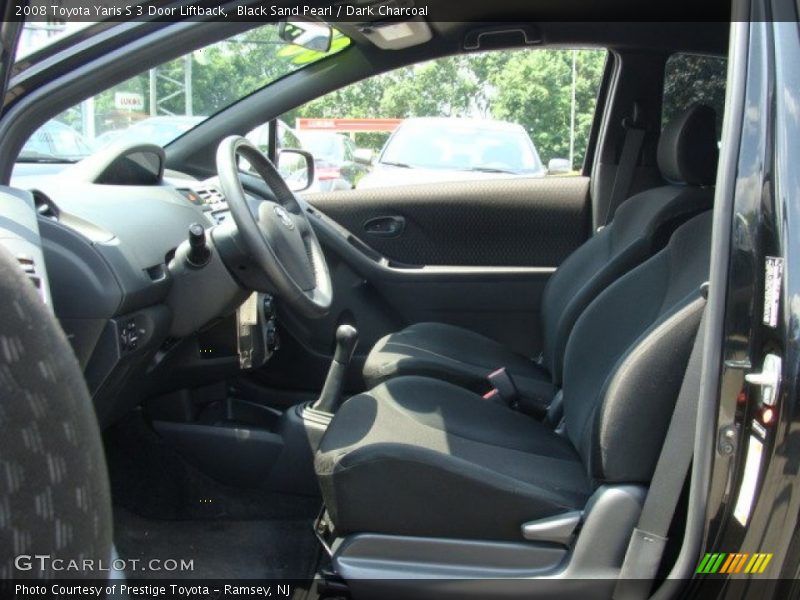 Black Sand Pearl / Dark Charcoal 2008 Toyota Yaris S 3 Door Liftback