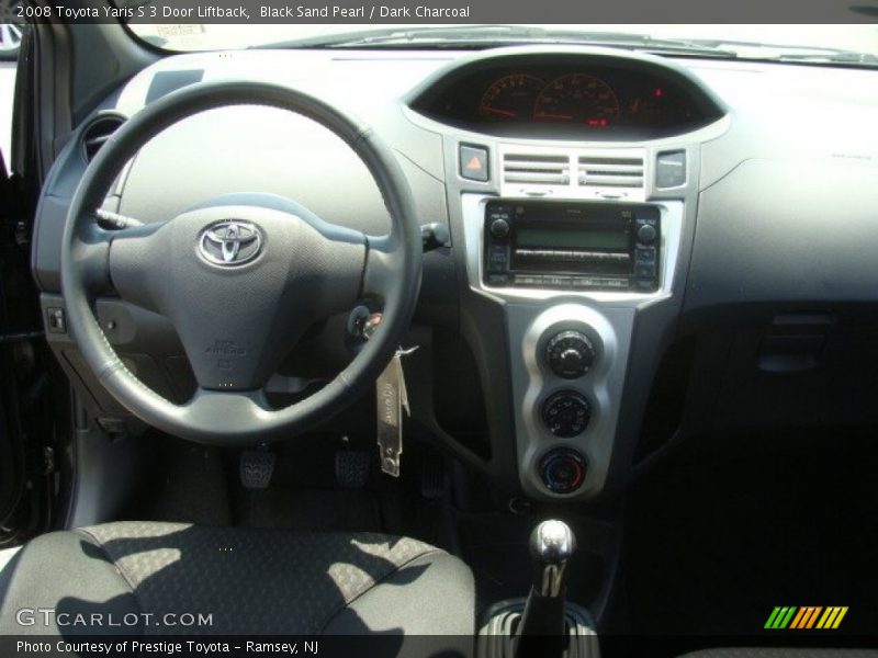 Black Sand Pearl / Dark Charcoal 2008 Toyota Yaris S 3 Door Liftback