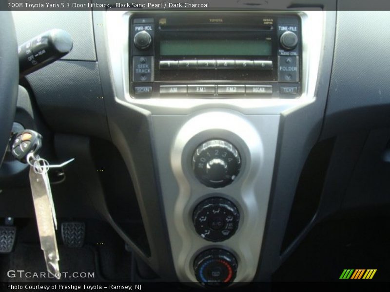 Black Sand Pearl / Dark Charcoal 2008 Toyota Yaris S 3 Door Liftback
