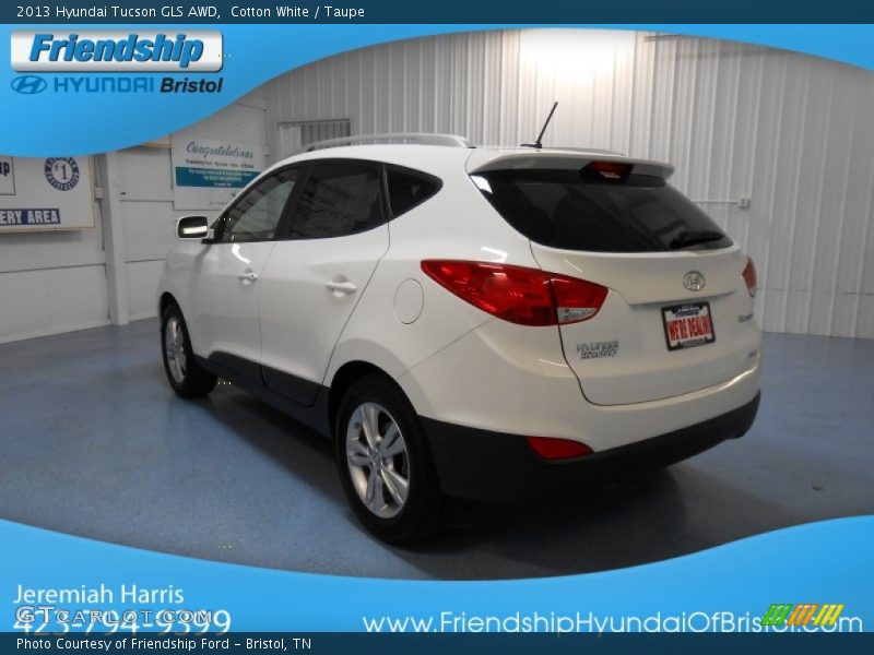 Cotton White / Taupe 2013 Hyundai Tucson GLS AWD