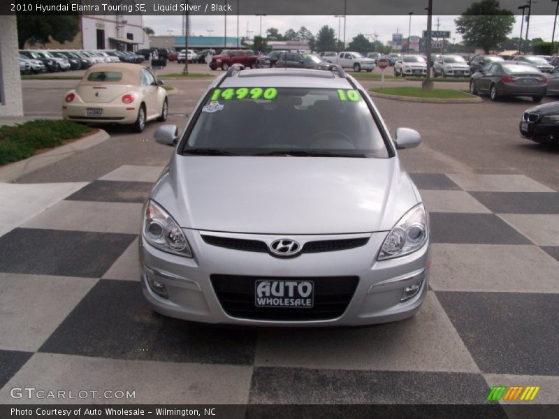 Liquid Silver / Black 2010 Hyundai Elantra Touring SE