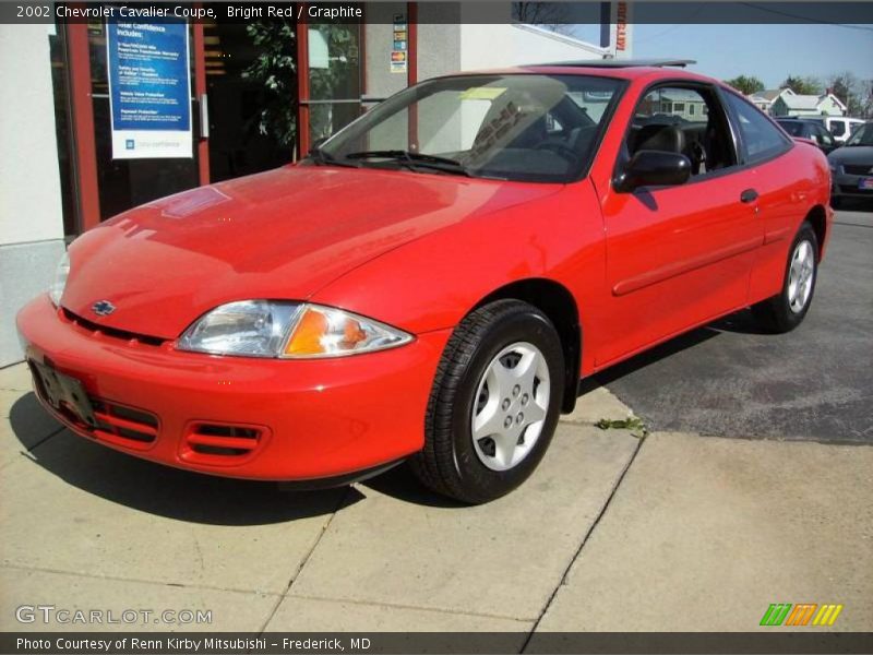 Bright Red / Graphite 2002 Chevrolet Cavalier Coupe