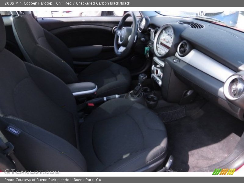 Chili Red / Checkered Carbon Black/Black 2009 Mini Cooper Hardtop