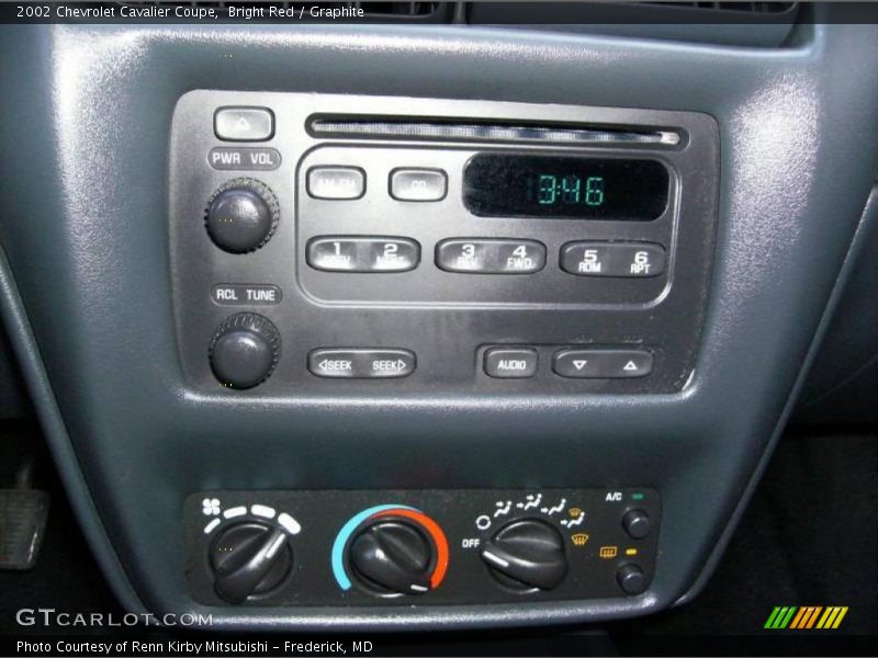 Bright Red / Graphite 2002 Chevrolet Cavalier Coupe