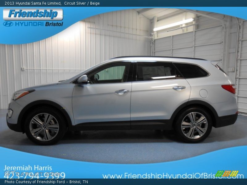 Circuit Silver / Beige 2013 Hyundai Santa Fe Limited