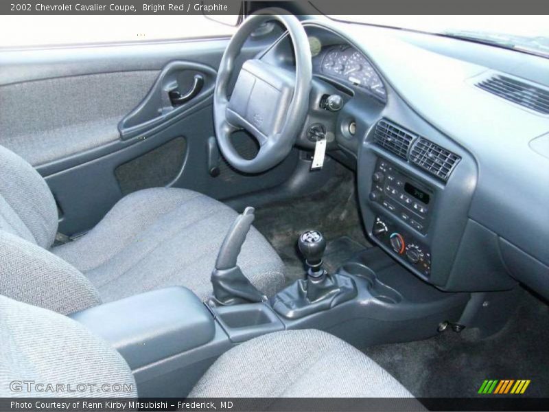 Bright Red / Graphite 2002 Chevrolet Cavalier Coupe