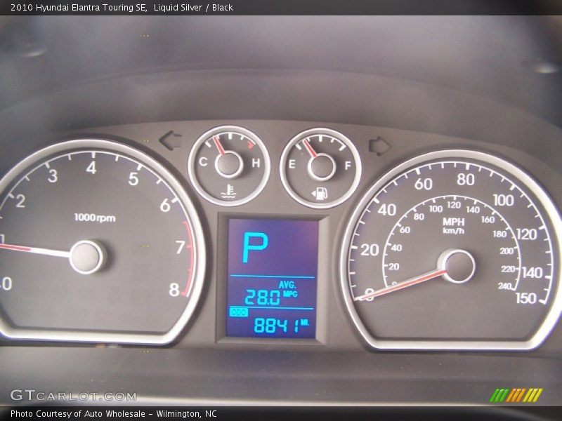 Liquid Silver / Black 2010 Hyundai Elantra Touring SE