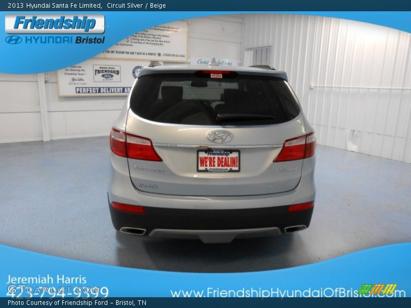 Circuit Silver / Beige 2013 Hyundai Santa Fe Limited