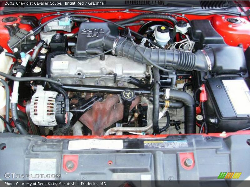 Bright Red / Graphite 2002 Chevrolet Cavalier Coupe