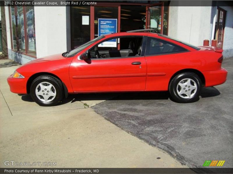 Bright Red / Graphite 2002 Chevrolet Cavalier Coupe