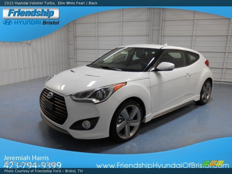 Elite White Pearl / Black 2013 Hyundai Veloster Turbo