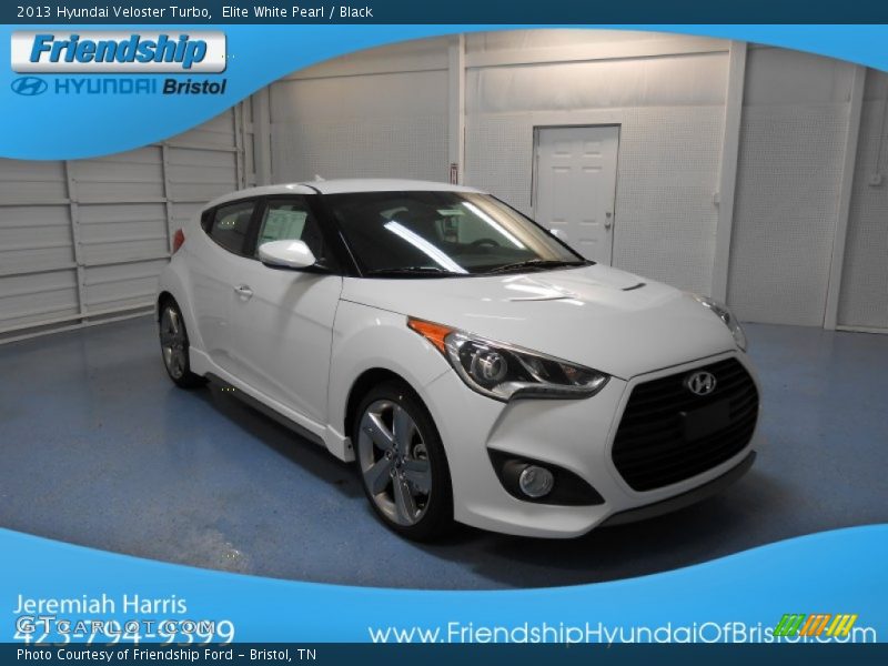 Elite White Pearl / Black 2013 Hyundai Veloster Turbo