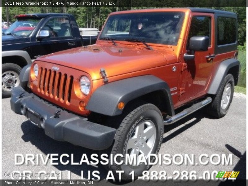 Mango Tango Pearl / Black 2011 Jeep Wrangler Sport S 4x4