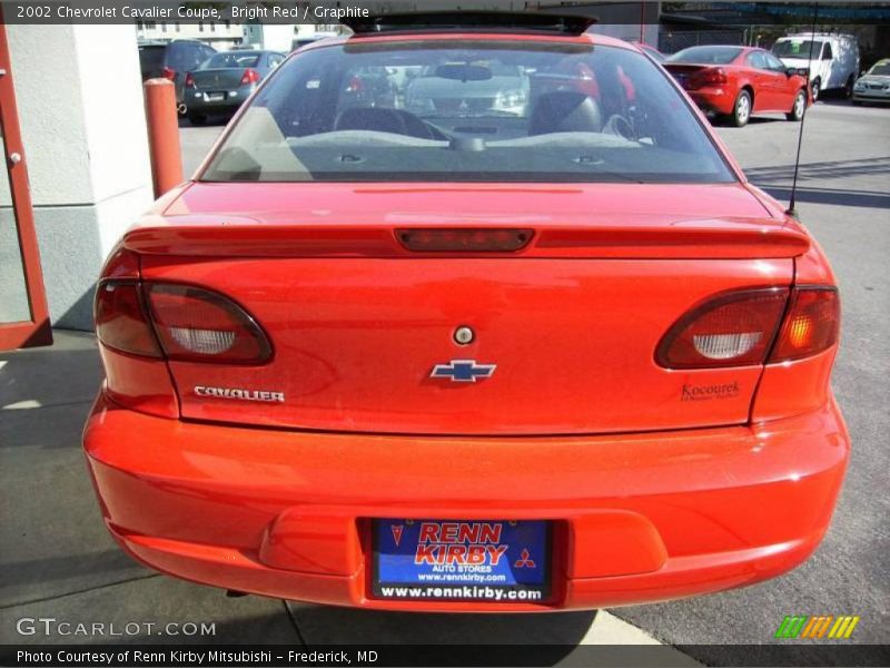Bright Red / Graphite 2002 Chevrolet Cavalier Coupe