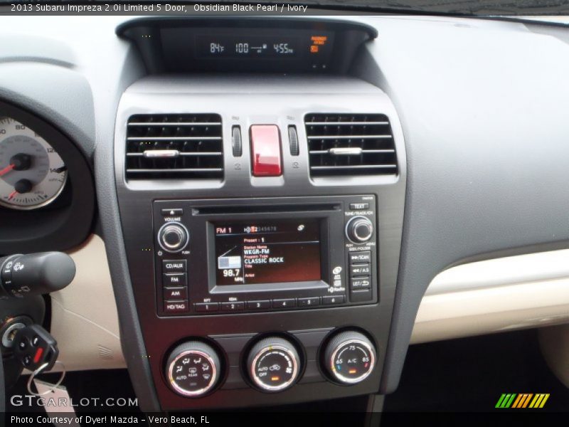 Controls of 2013 Impreza 2.0i Limited 5 Door