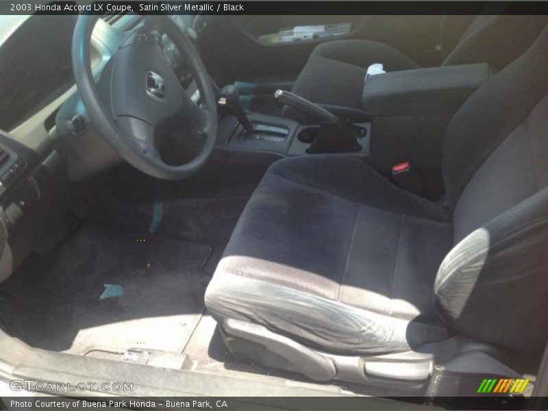 Satin Silver Metallic / Black 2003 Honda Accord LX Coupe