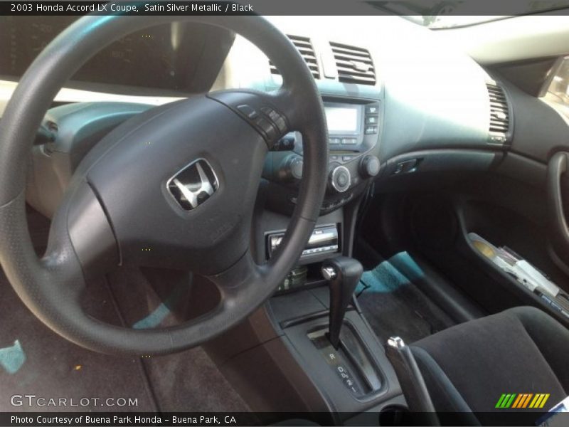 Satin Silver Metallic / Black 2003 Honda Accord LX Coupe