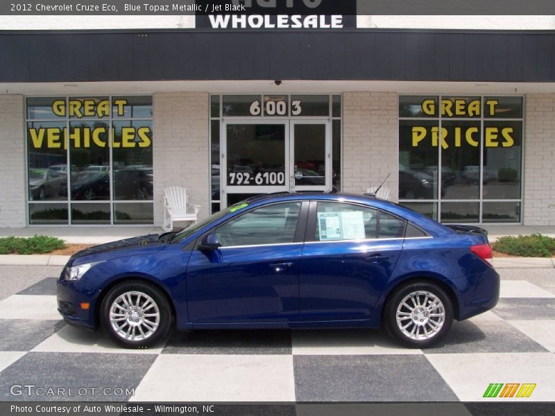 Blue Topaz Metallic / Jet Black 2012 Chevrolet Cruze Eco