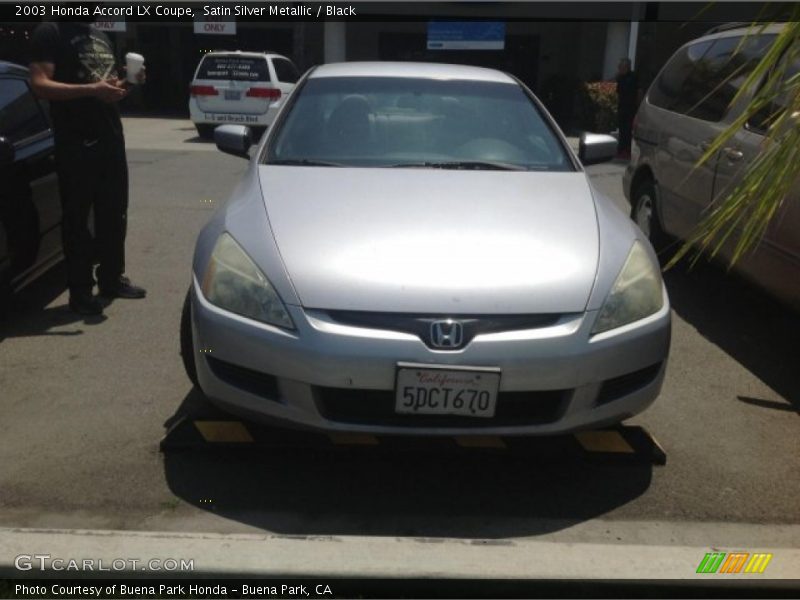 Satin Silver Metallic / Black 2003 Honda Accord LX Coupe