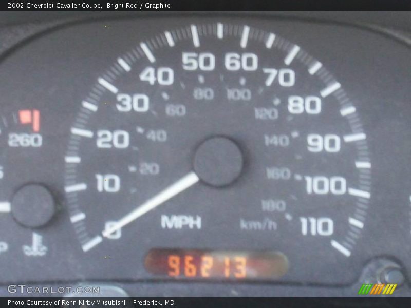 Bright Red / Graphite 2002 Chevrolet Cavalier Coupe