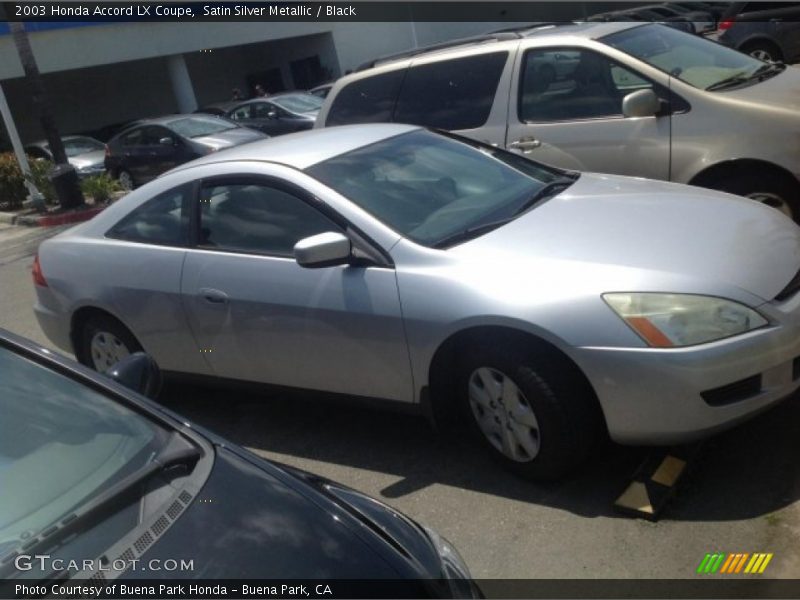 Satin Silver Metallic / Black 2003 Honda Accord LX Coupe