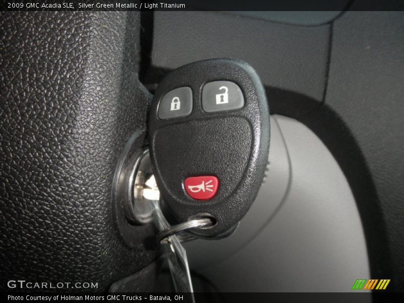 Silver Green Metallic / Light Titanium 2009 GMC Acadia SLE