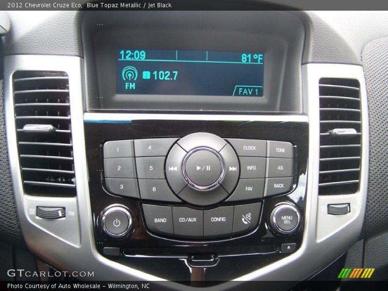 Blue Topaz Metallic / Jet Black 2012 Chevrolet Cruze Eco