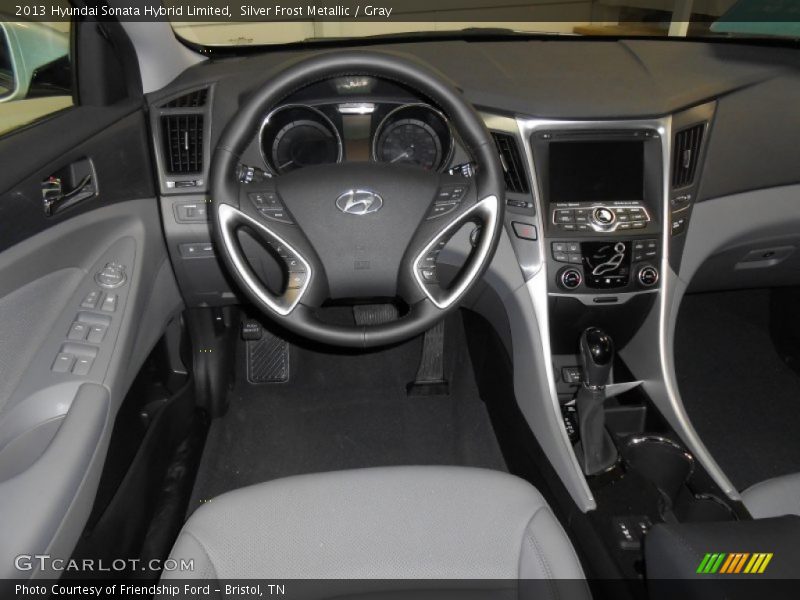 Silver Frost Metallic / Gray 2013 Hyundai Sonata Hybrid Limited