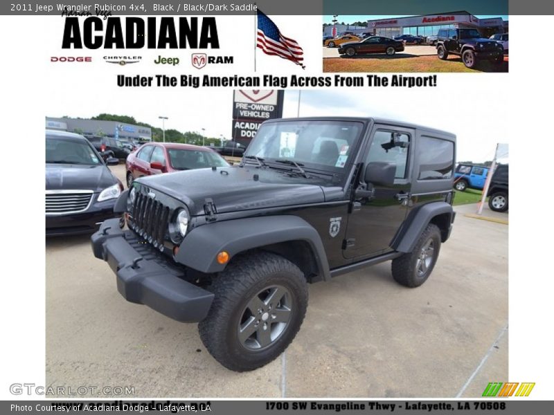 Black / Black/Dark Saddle 2011 Jeep Wrangler Rubicon 4x4