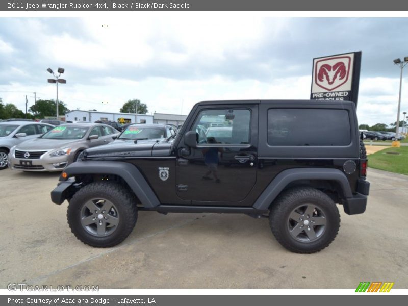 Black / Black/Dark Saddle 2011 Jeep Wrangler Rubicon 4x4
