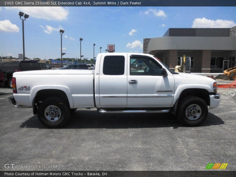 Summit White / Dark Pewter 2003 GMC Sierra 2500HD SLE Extended Cab 4x4