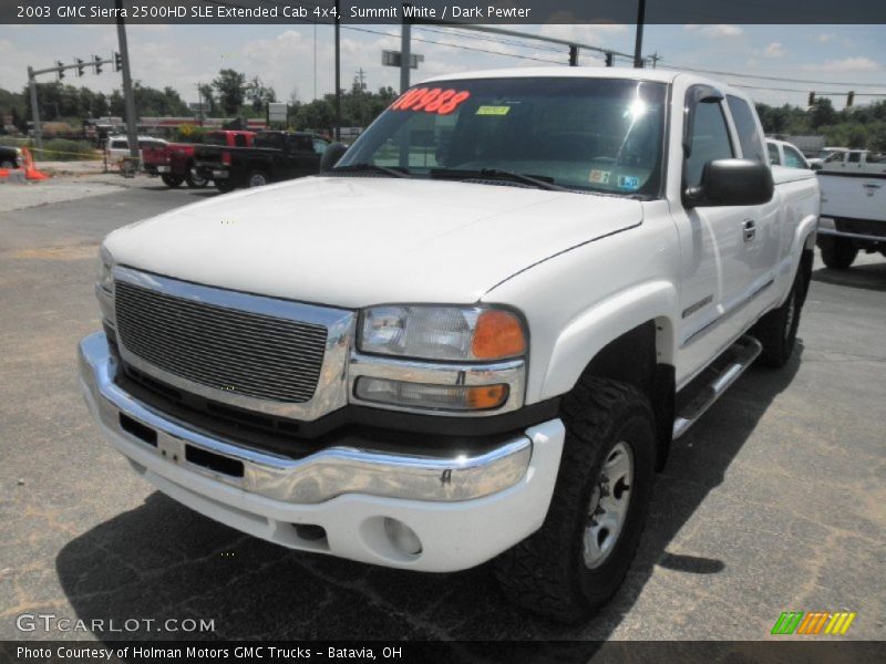 Summit White / Dark Pewter 2003 GMC Sierra 2500HD SLE Extended Cab 4x4