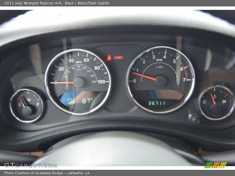 Black / Black/Dark Saddle 2011 Jeep Wrangler Rubicon 4x4
