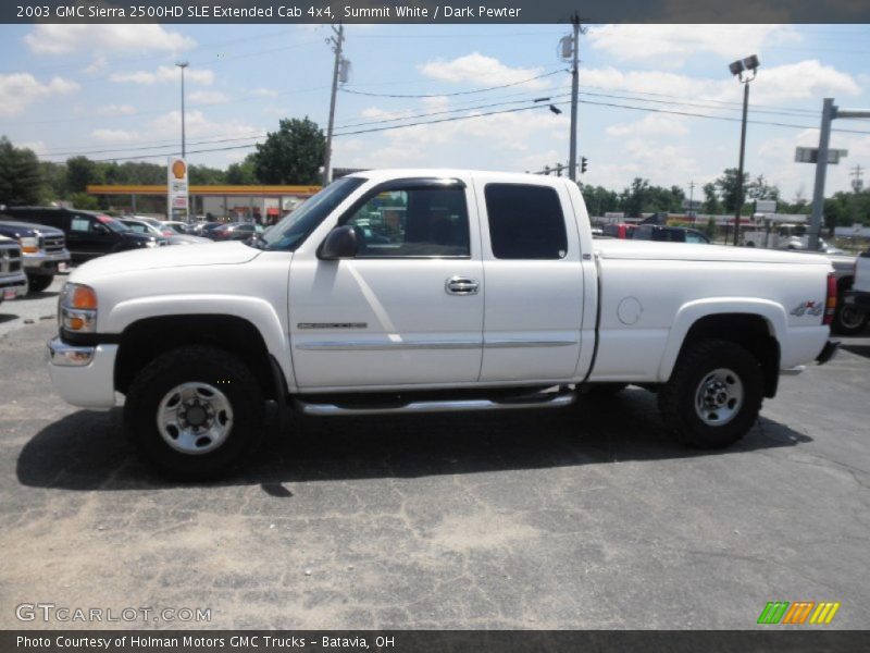 Summit White / Dark Pewter 2003 GMC Sierra 2500HD SLE Extended Cab 4x4
