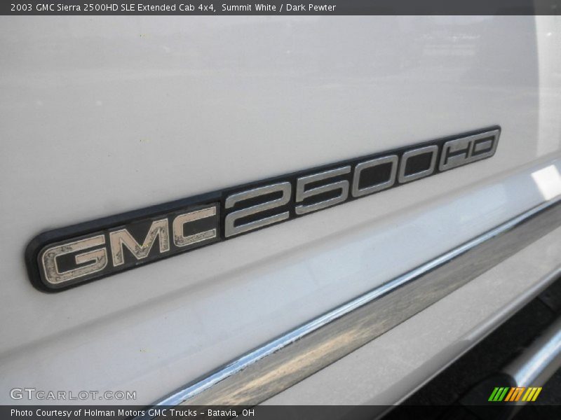 Summit White / Dark Pewter 2003 GMC Sierra 2500HD SLE Extended Cab 4x4