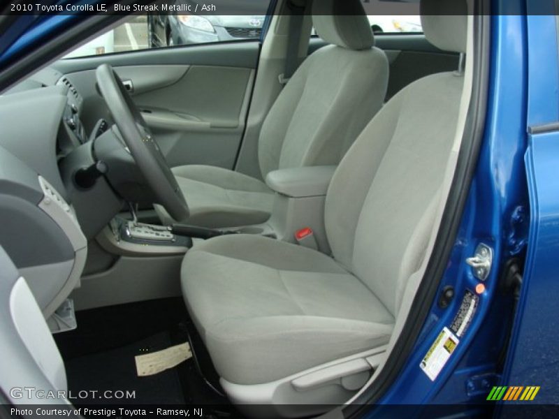 Front Seat of 2010 Corolla LE