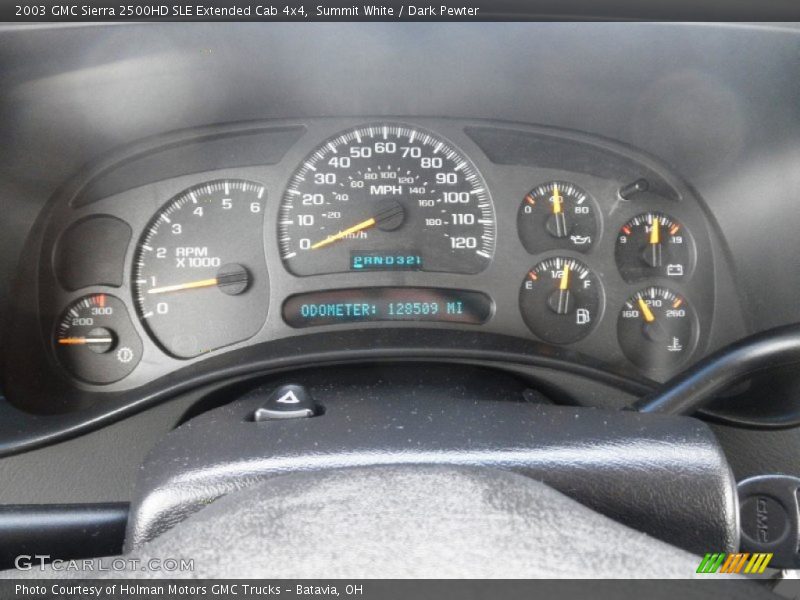 Summit White / Dark Pewter 2003 GMC Sierra 2500HD SLE Extended Cab 4x4