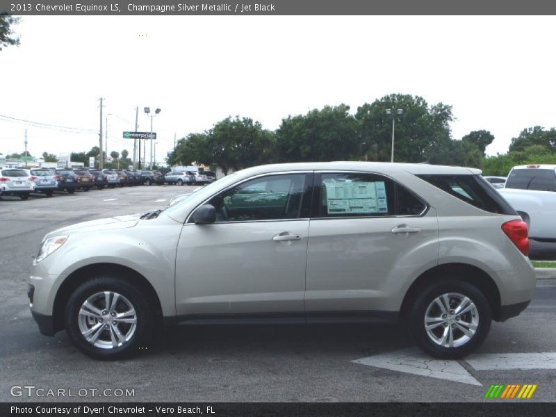 Champagne Silver Metallic / Jet Black 2013 Chevrolet Equinox LS