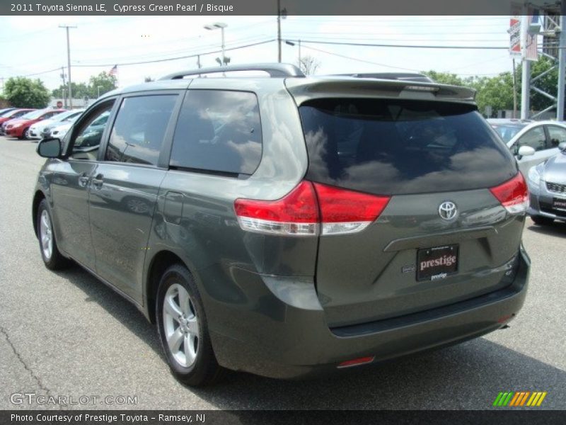 Cypress Green Pearl / Bisque 2011 Toyota Sienna LE