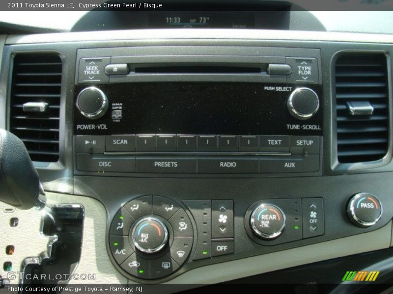 Cypress Green Pearl / Bisque 2011 Toyota Sienna LE