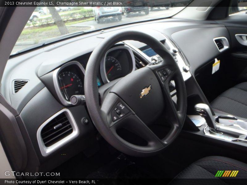 Champagne Silver Metallic / Jet Black 2013 Chevrolet Equinox LS