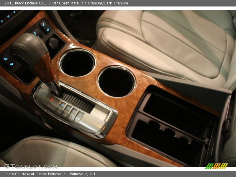 Silver Green Metallic / Titanium/Dark Titanium 2011 Buick Enclave CXL