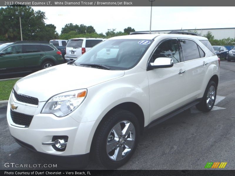White Diamond Tricoat / Brownstone/Jet Black 2013 Chevrolet Equinox LT