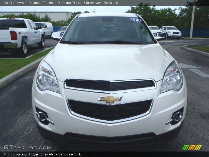 White Diamond Tricoat / Brownstone/Jet Black 2013 Chevrolet Equinox LT