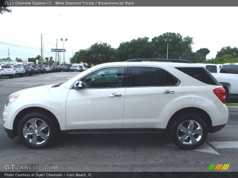 White Diamond Tricoat / Brownstone/Jet Black 2013 Chevrolet Equinox LT
