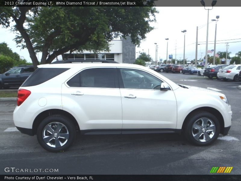 White Diamond Tricoat / Brownstone/Jet Black 2013 Chevrolet Equinox LT
