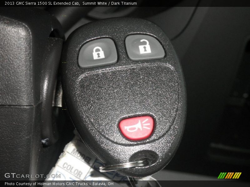 Keys of 2013 Sierra 1500 SL Extended Cab