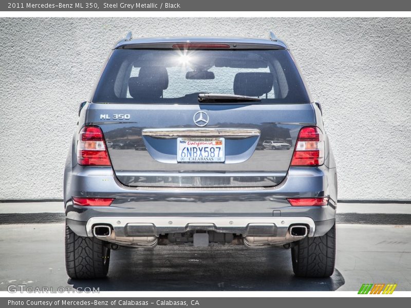 Steel Grey Metallic / Black 2011 Mercedes-Benz ML 350